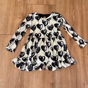 Heart Long Sleeve Bodysuit Dress